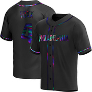 Black Holographic Replica Jimmy Foxx Youth Philadelphia Phillies Alternate Jersey