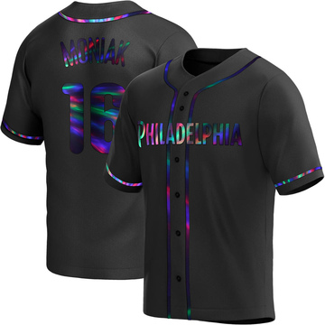 Black Holographic Replica Mickey Moniak Men's Philadelphia Phillies Alternate Jersey