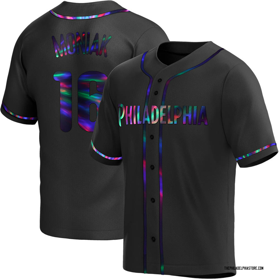 Black Holographic Replica Mickey Moniak Men's Philadelphia Phillies Alternate Jersey