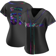 Black Holographic Replica Seth Johnson Women's Philadelphia Phillies Alternate Jersey