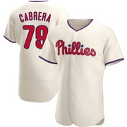 Cream Authentic Jean Cabrera Men's Philadelphia Phillies Alternate Jersey