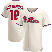 Cream Authentic Kyle Schwarber Men's Philadelphia Phillies Alternate Jersey