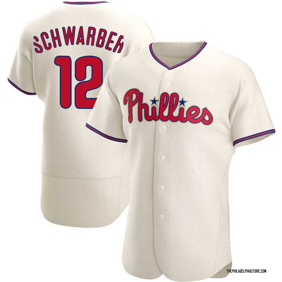 Cream Authentic Kyle Schwarber Men's Philadelphia Phillies Alternate Jersey