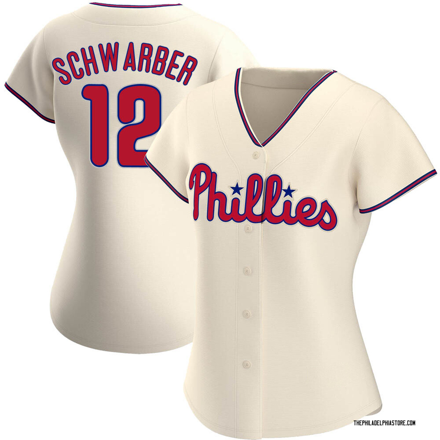 Cream Authentic Kyle Schwarber Women's Philadelphia Phillies Alternate Jersey