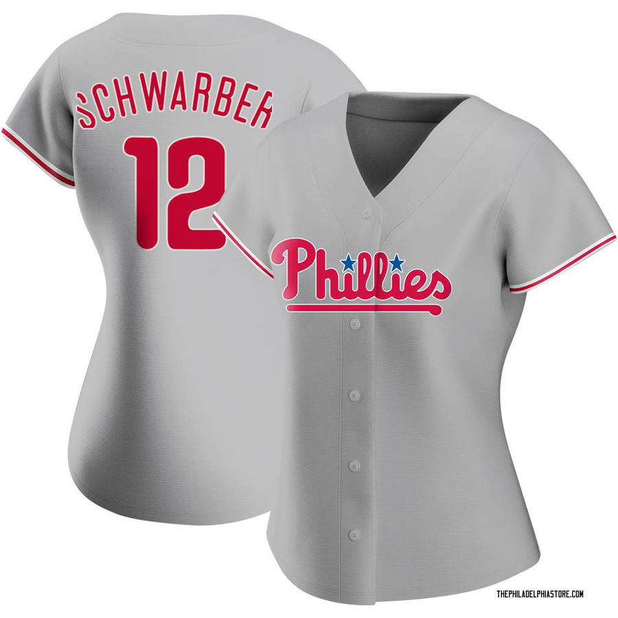 Gray Authentic Kyle Schwarber Women's Philadelphia Phillies Road Jersey