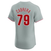 Gray Elite Jean Cabrera Men's Philadelphia Phillies Road Jersey