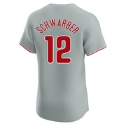 Gray Elite Kyle Schwarber Men's Philadelphia Phillies Road Jersey
