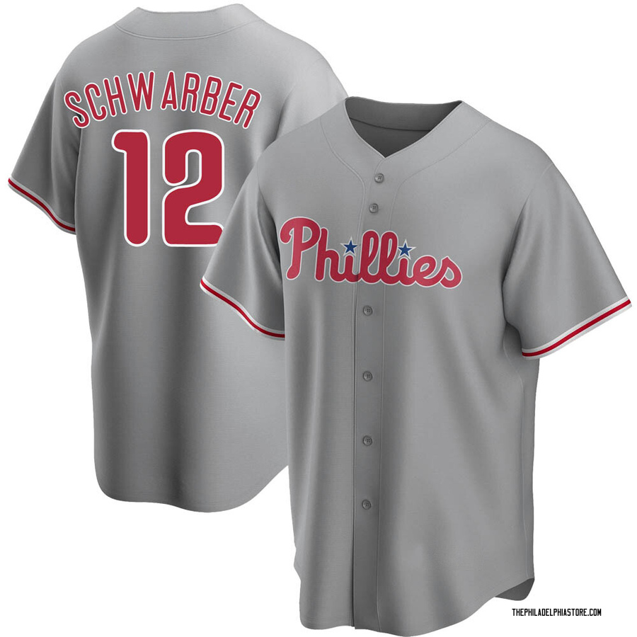 Gray Replica Kyle Schwarber Men's Philadelphia Phillies Road Jersey