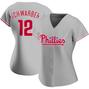 Gray Replica Kyle Schwarber Women's Philadelphia Phillies Road Jersey