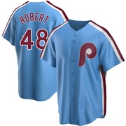 Light Blue Replica Daniel Robert Men's Philadelphia Phillies Road Cooperstown Collection Jersey