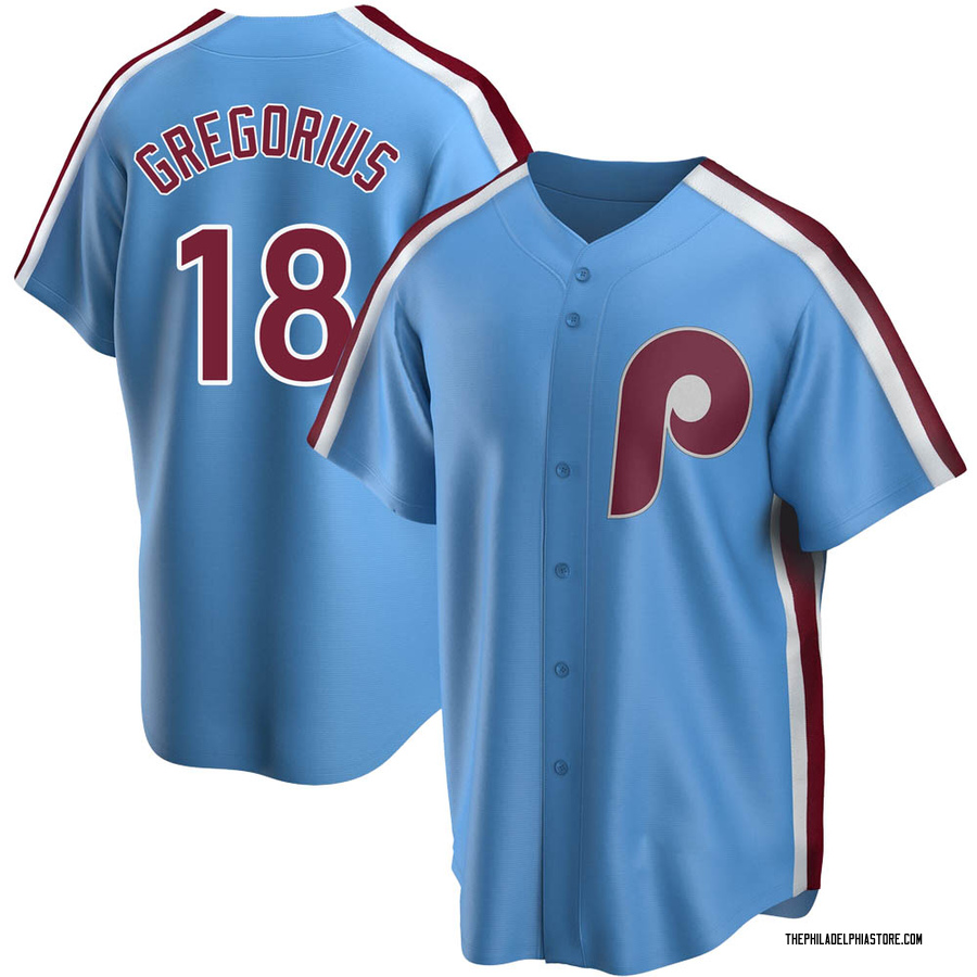 Light Blue Replica Didi Gregorius Youth Philadelphia Phillies Road Cooperstown Collection Jersey