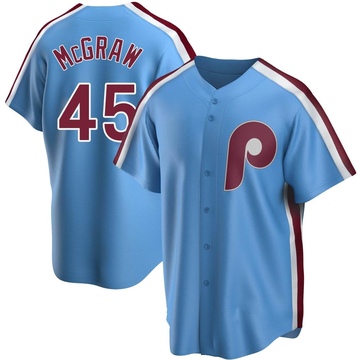 Light Blue Replica Tug McGraw Youth Philadelphia Phillies Road Cooperstown Collection Jersey