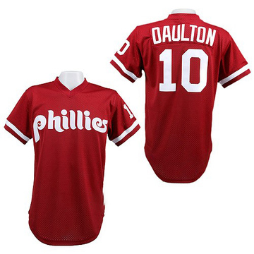 Red Authentic Darren Daulton Men's Philadelphia Phillies 1991 Throwback Jersey