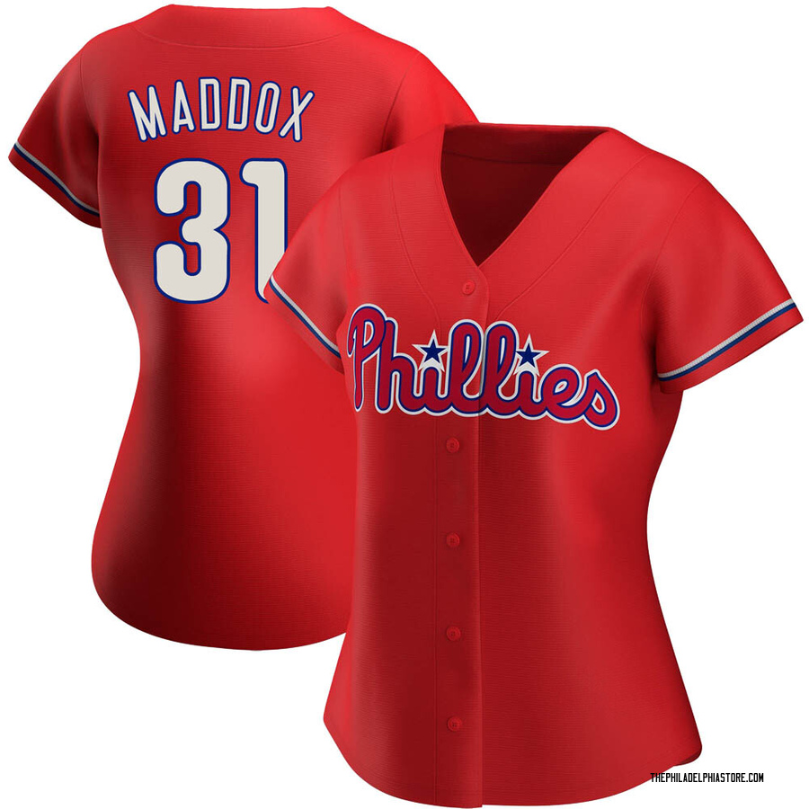 Red Authentic Garry Maddox Women's Philadelphia Phillies Alternate Jersey