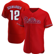 Red Authentic Kyle Schwarber Men's Philadelphia Phillies Alternate Jersey