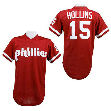 Red Replica Dave Hollins Men's Philadelphia Phillies 1991 Throwback Jersey