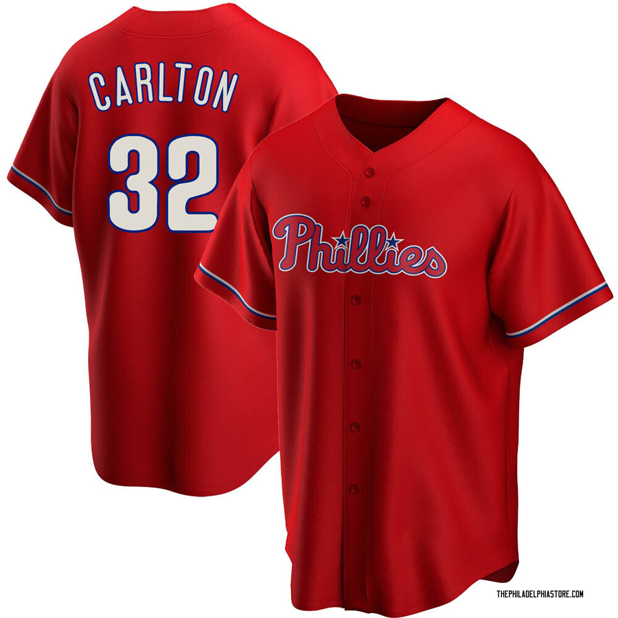 Red Replica Steve Carlton Men's Philadelphia Phillies Alternate Jersey