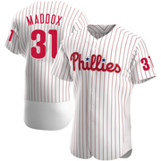 White Authentic Garry Maddox Men's Philadelphia Phillies Home Jersey