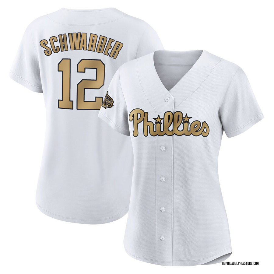 White Authentic Kyle Schwarber Women's Philadelphia Phillies 2022 All-Star Game Jersey