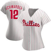 White Authentic Kyle Schwarber Women's Philadelphia Phillies Home Jersey
