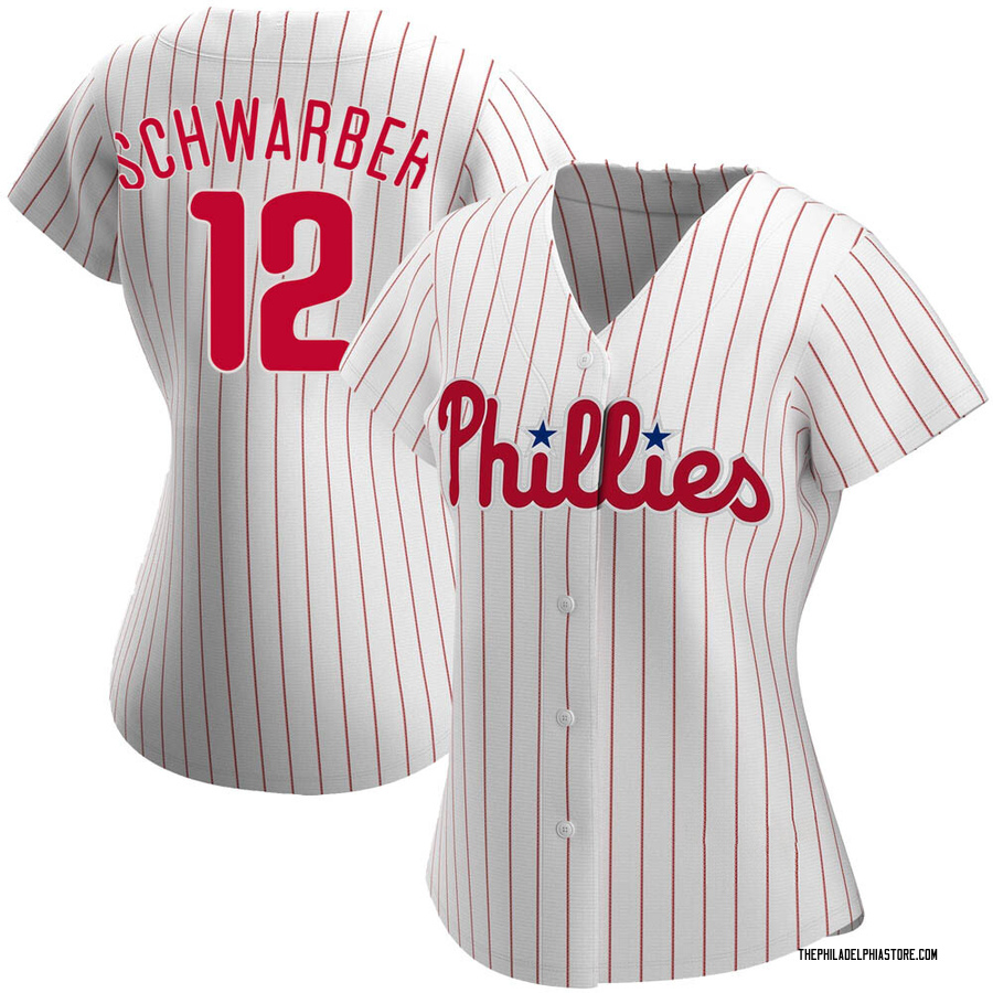 White Authentic Kyle Schwarber Women's Philadelphia Phillies Home Jersey