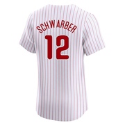White Elite Kyle Schwarber Men's Philadelphia Phillies Home Jersey