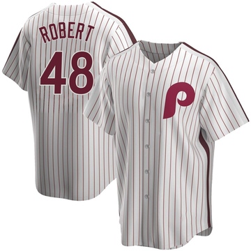 White Replica Daniel Robert Men's Philadelphia Phillies Home Cooperstown Collection Jersey