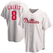 White Replica Freddy Galvis Men's Philadelphia Phillies Home Jersey